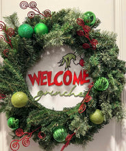 Load image into Gallery viewer, Welcome Grinches Wreath Sign