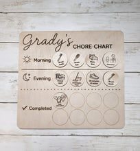 Load image into Gallery viewer, Laser Cut Kids Chore Chart! Perfect For Summer Or During The School Year!