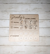 Load image into Gallery viewer, Laser Cut Kids Chore Chart! Perfect For Summer Or During The School Year!