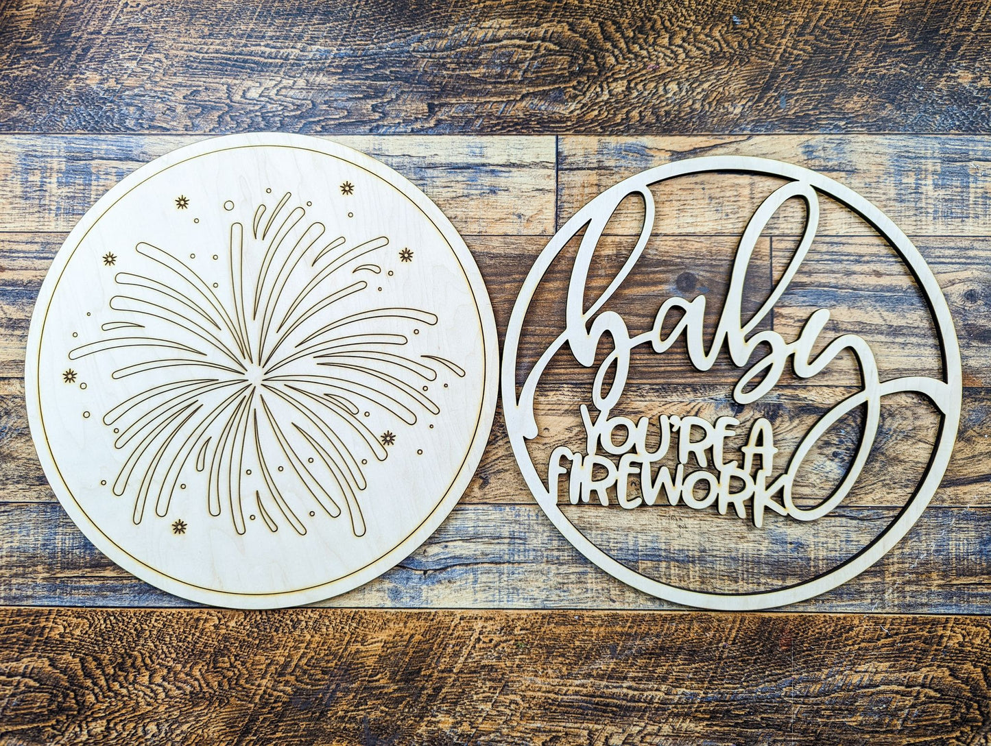 Baby You're a Firework Circle Sign