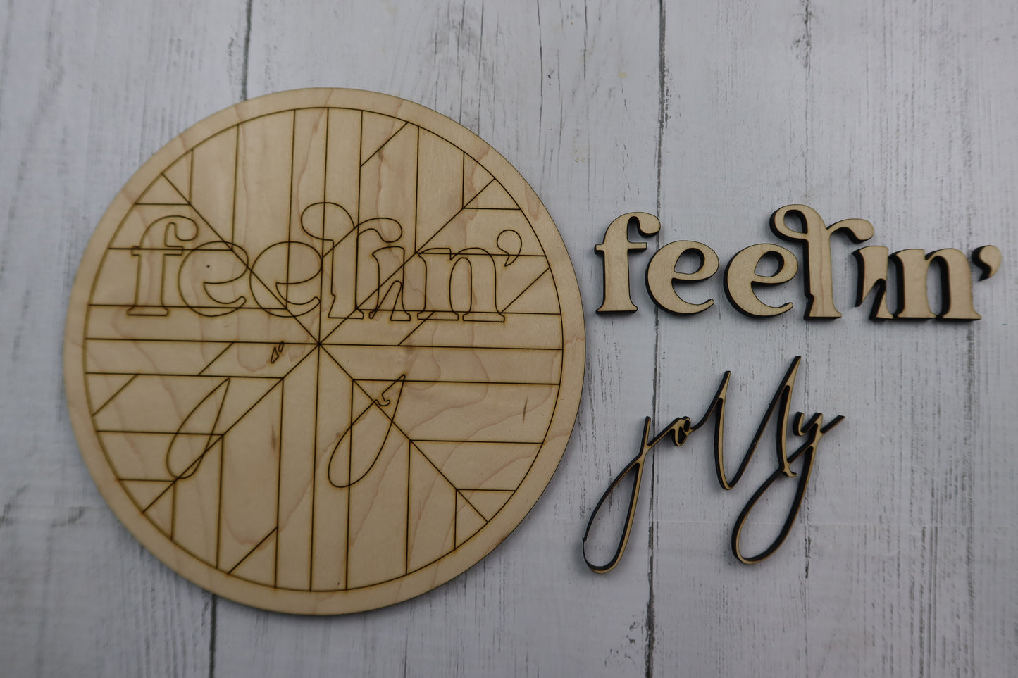 Boho Feelin' Jolly Sign Or Craft Kit