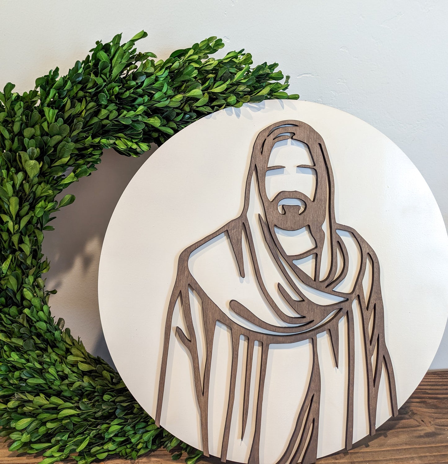Christ Silhouette Circle Sign