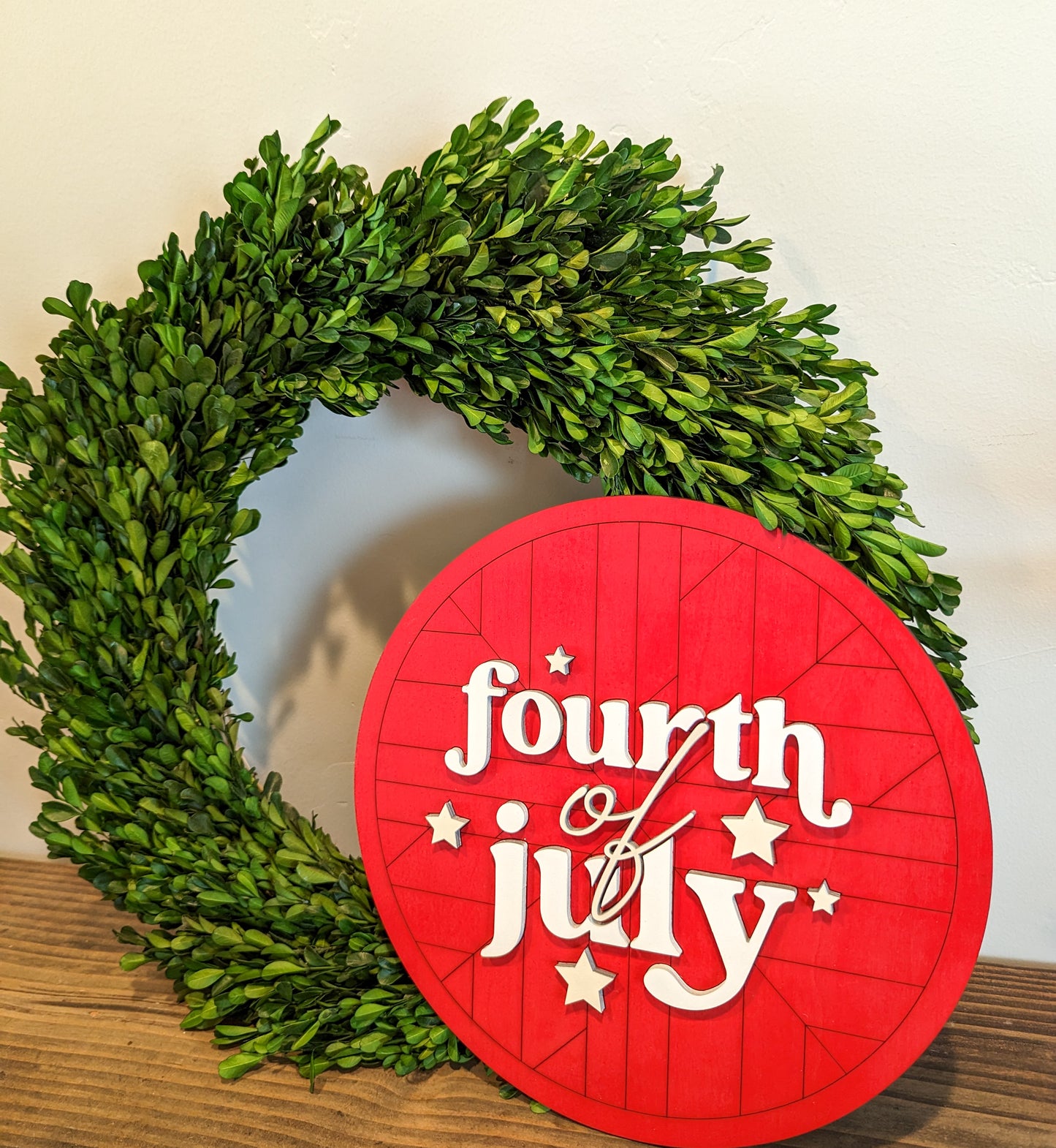 Fourth of July Stars Boho Circle Sign