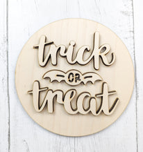 Load image into Gallery viewer, Trick Or Treat Halloween Sign Or Unfinished Craft Kit