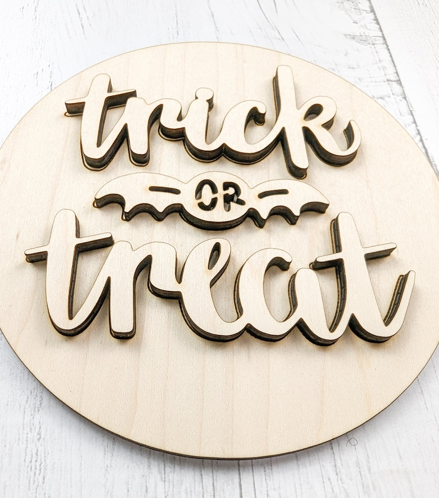 Trick Or Treat Halloween Sign Or Unfinished Craft Kit