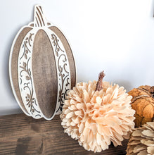 Load image into Gallery viewer, Lace Wooden Pumpkin Signs Or Unfinished Craft Kits