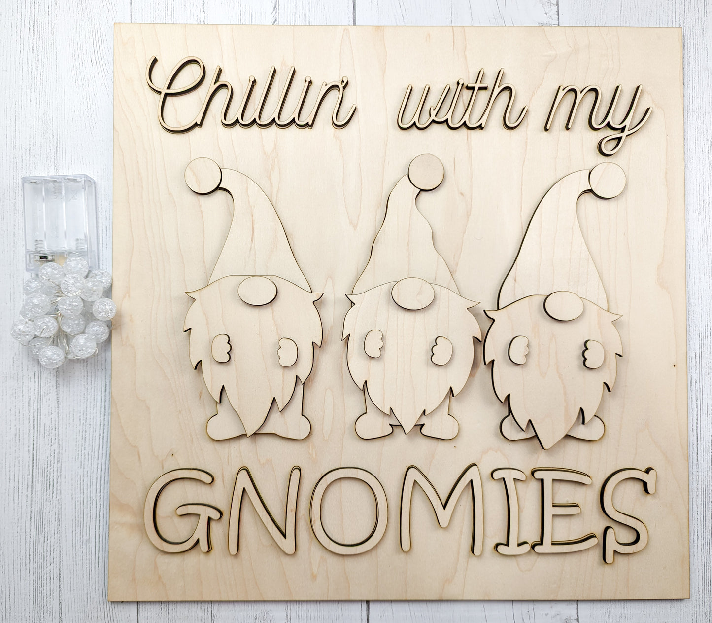 Chillin' with my Gnomies Sign or Craft Kit
