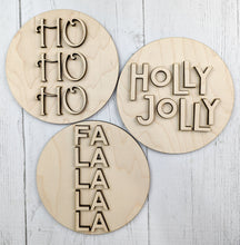 Load image into Gallery viewer, 6in Christmas Signs with Scrapbook Paper Or Craft Kit