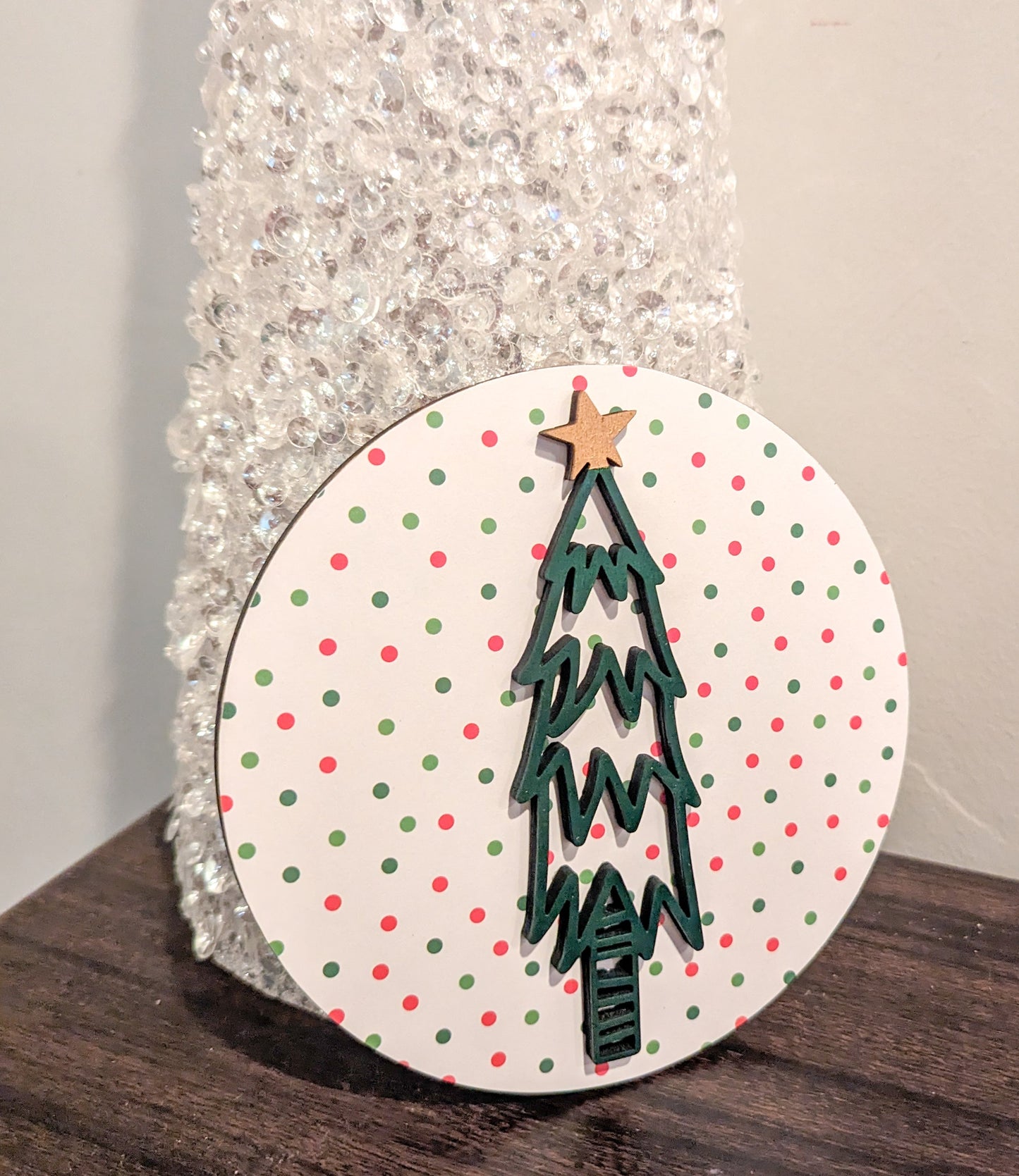 6in Christmas Signs with Scrapbook Paper Or Craft Kit