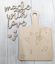 Load image into Gallery viewer, Made With Love Cutting Board Or Craft Kit