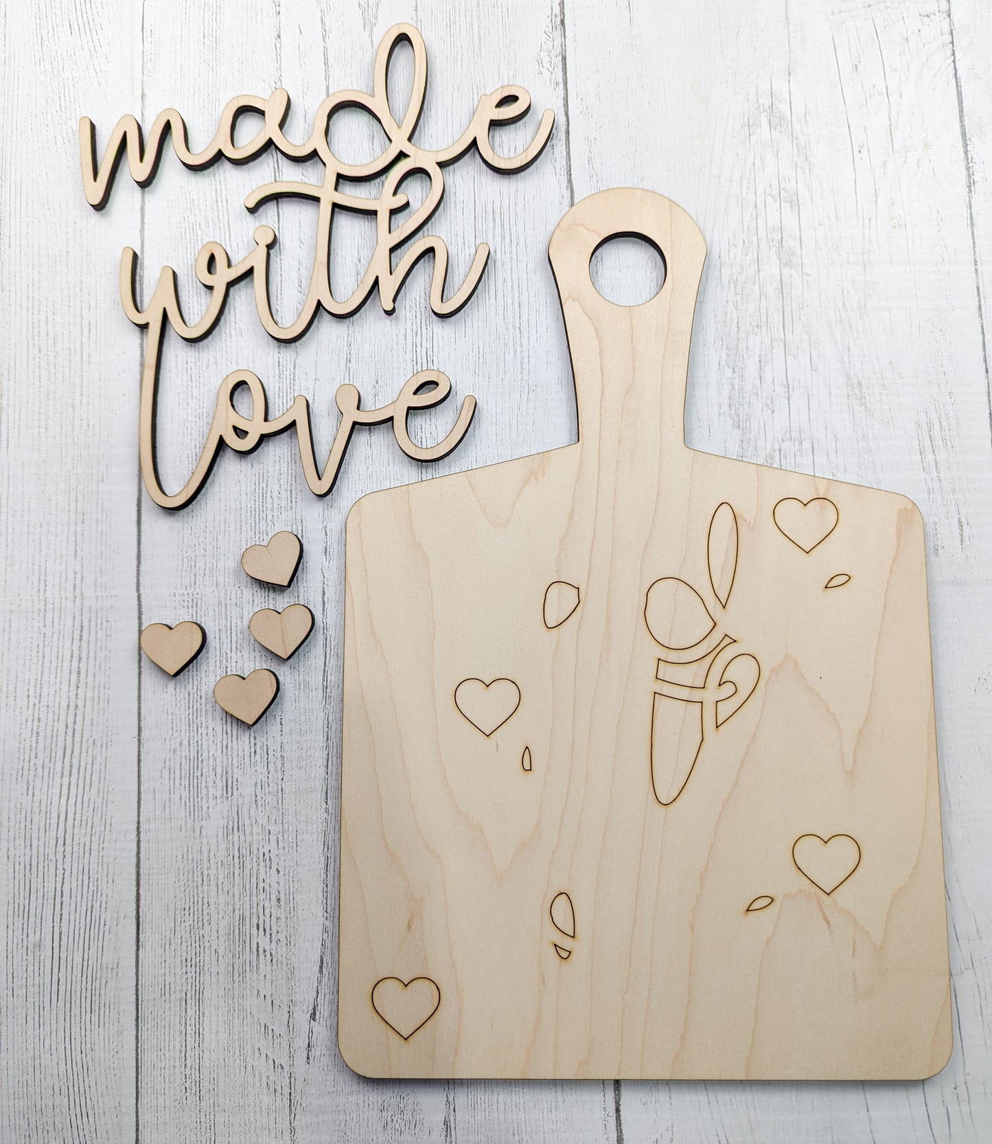 Made With Love Cutting Board Or Craft Kit