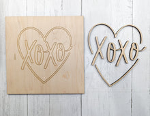 Load image into Gallery viewer, Distressed Xoxo Valentine's Sign Or Craft Kit