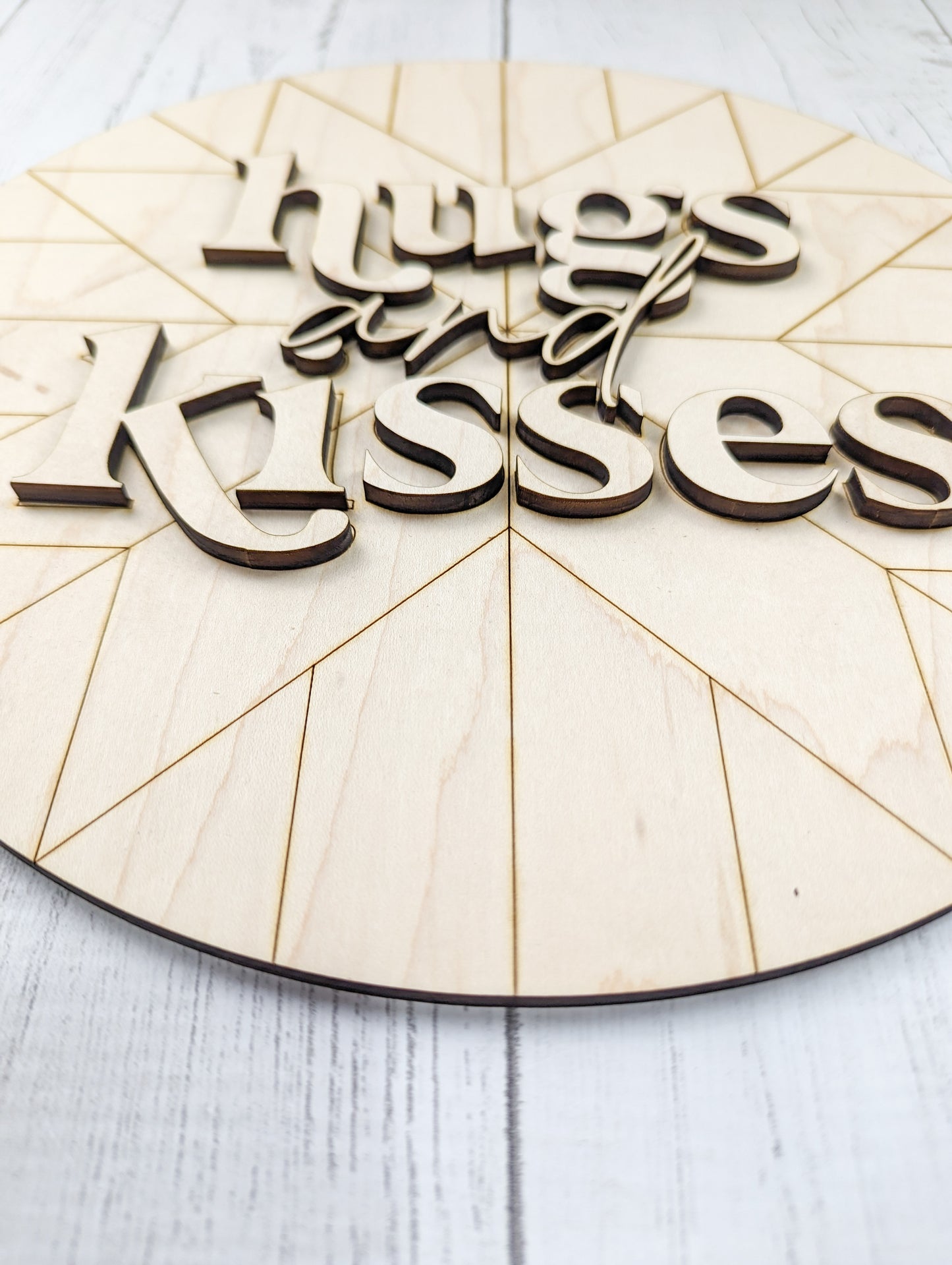 Boho Chic Hugs And Kisses Sign Or Craft Kit