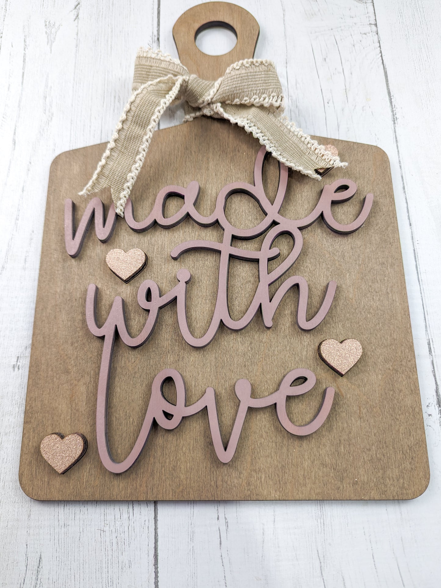 Made With Love Cutting Board Or Craft Kit