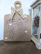 Load image into Gallery viewer, Made With Love Cutting Board Or Craft Kit