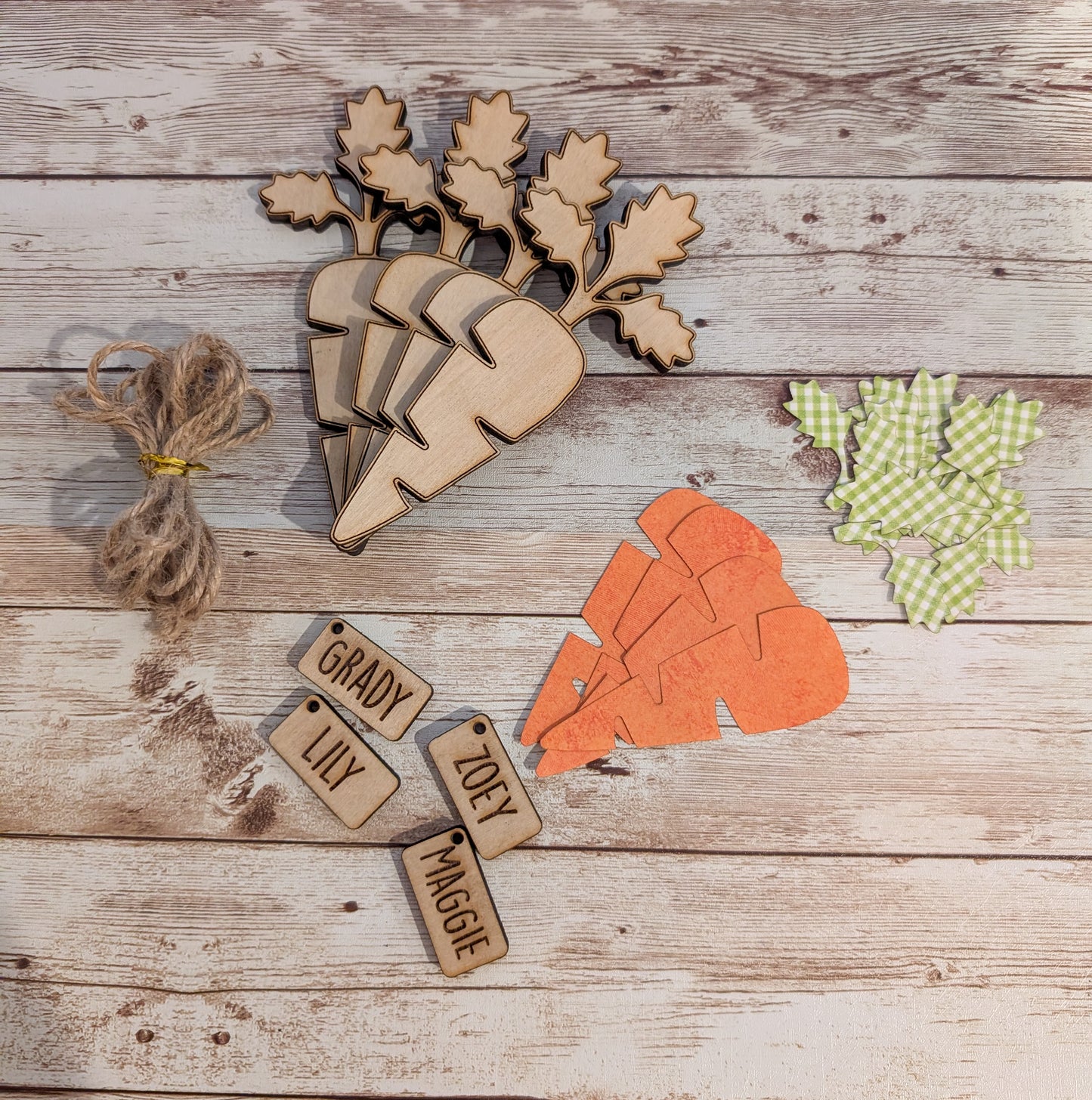 Easter Basket Carrot Name Tags