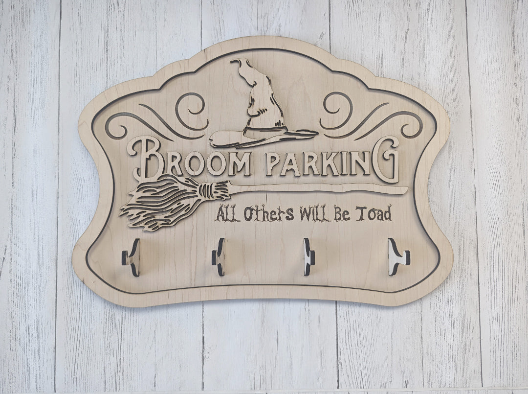 Broom Parking Sign Or Unfinished Sign