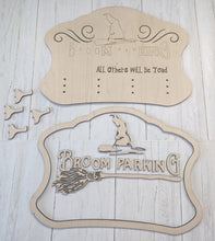 Load image into Gallery viewer, Broom Parking Sign Or Unfinished Sign