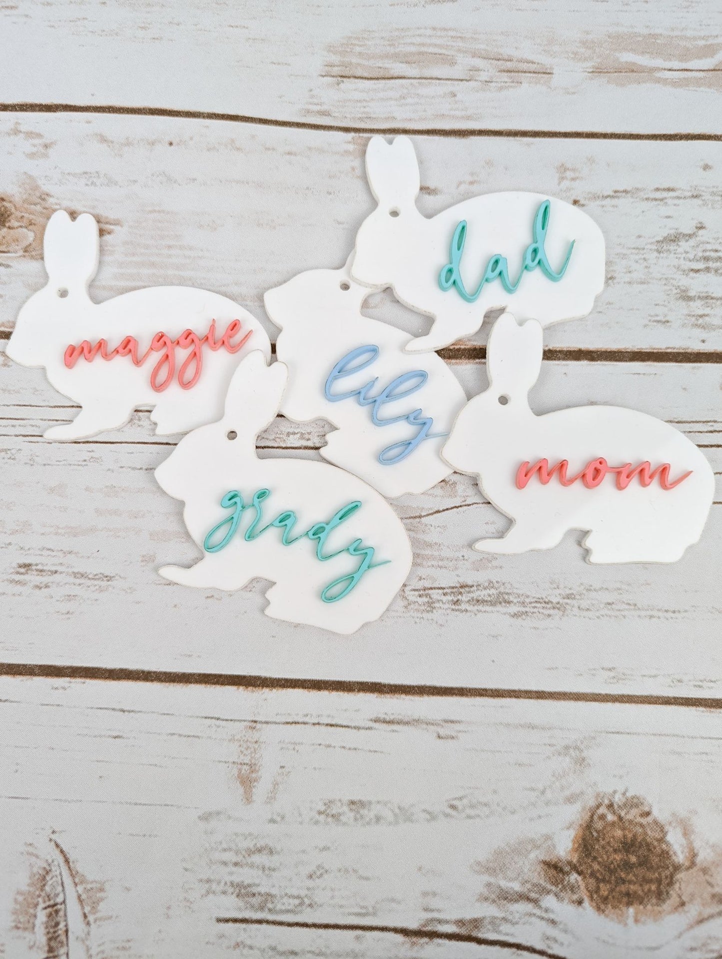 Acrylic Easter Bunny Tags