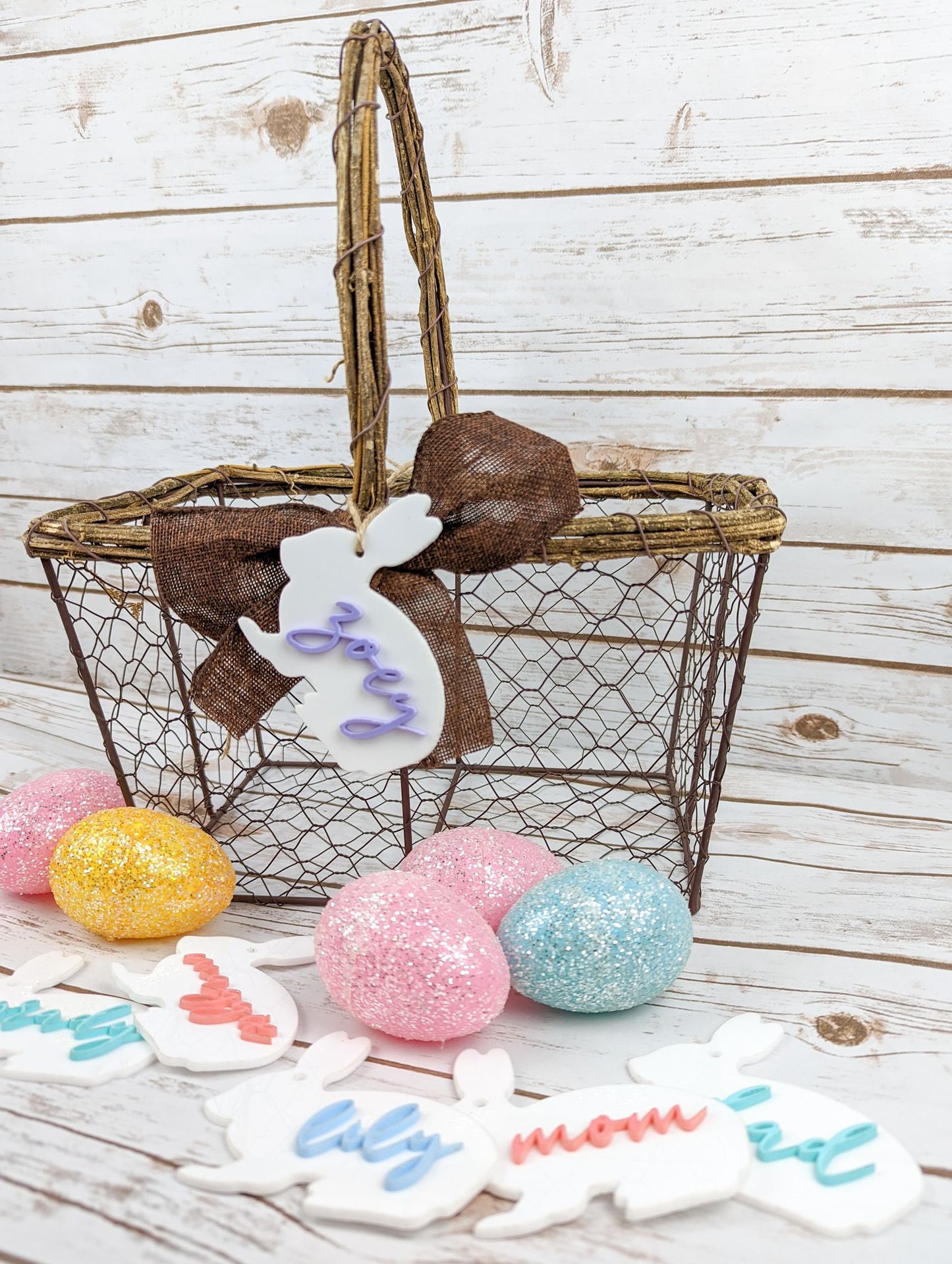 Acrylic Easter Bunny Tags