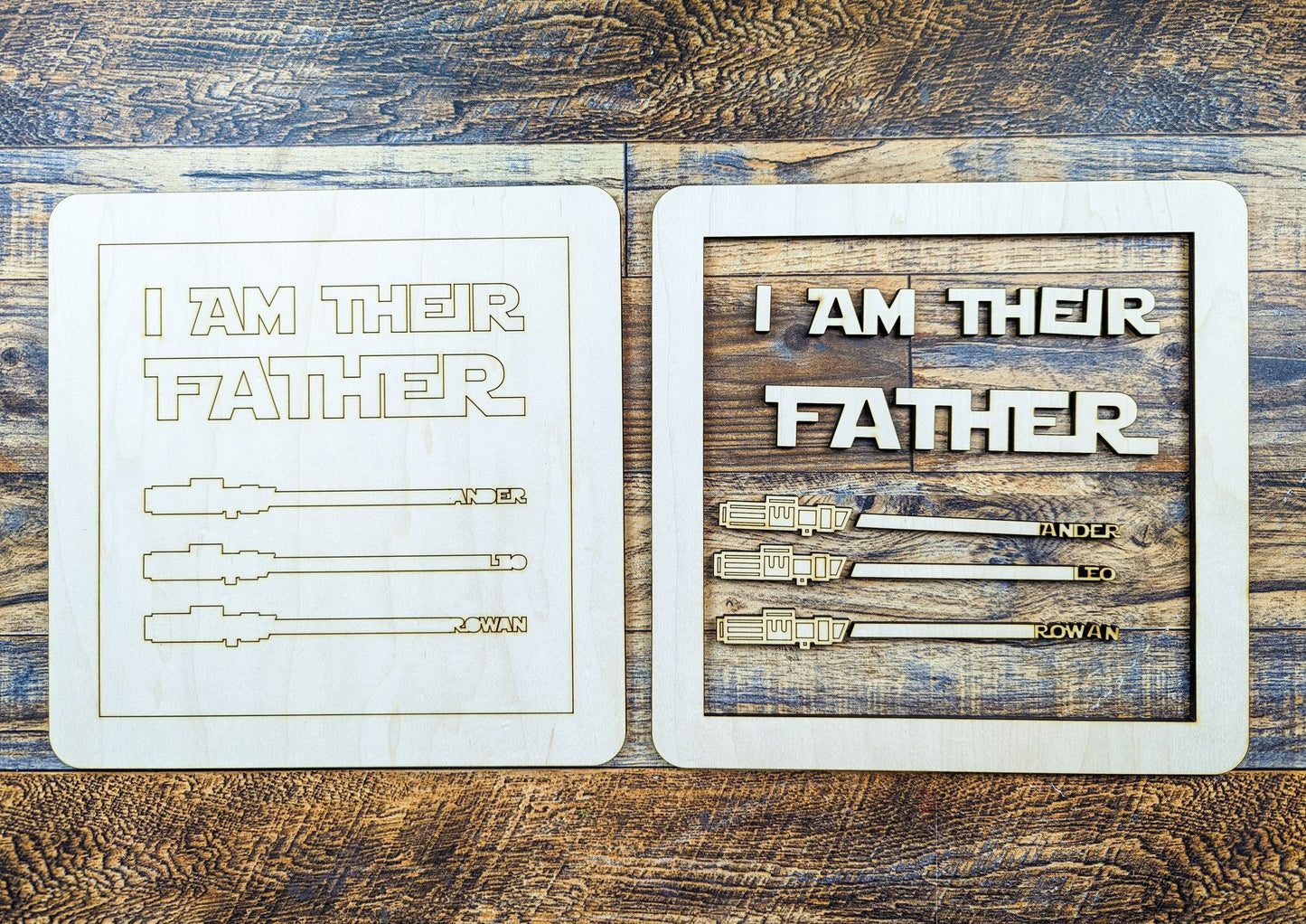 I Am Their Father - Father's Day Lightsaber Sign Kit