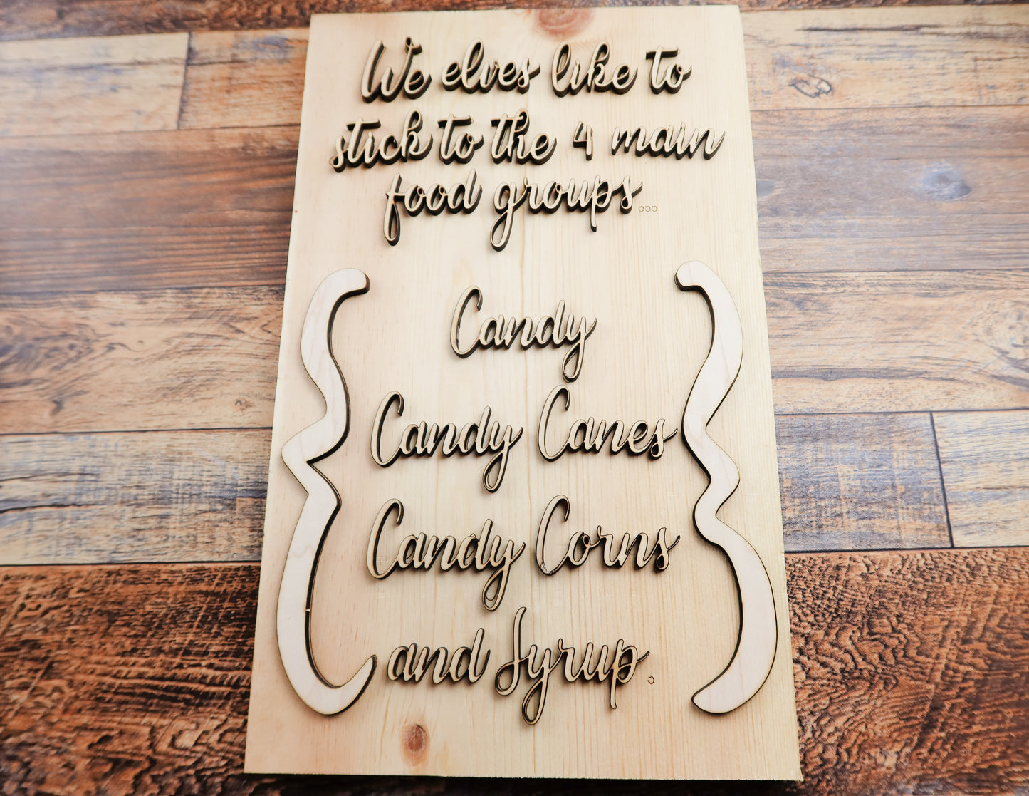 4 Main Food Groups Sign Kit (unfinished)