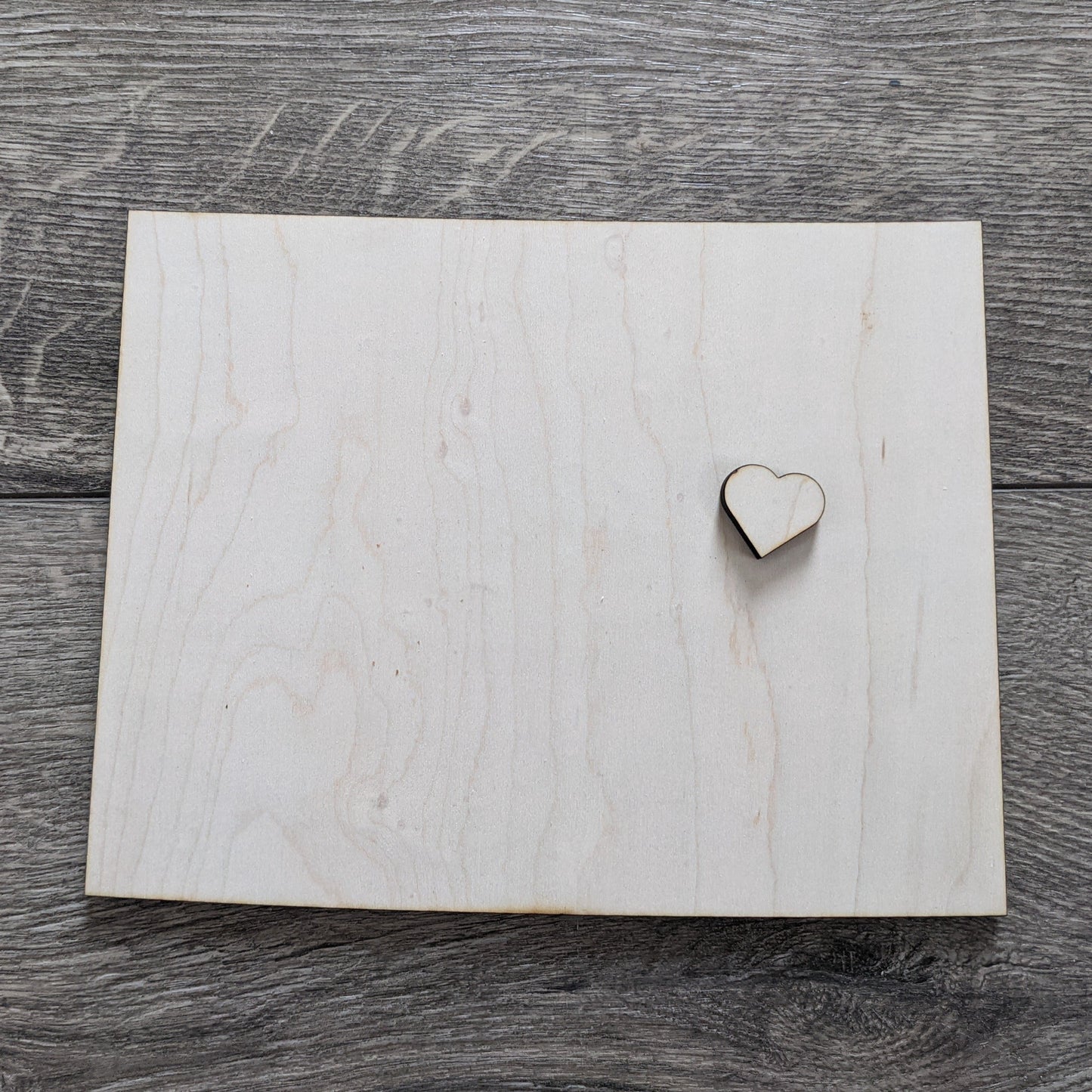 US State Sign with Heart (Unfinished)