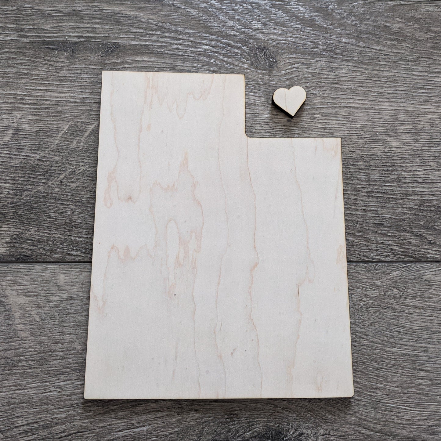 US State Sign with Heart (Unfinished)