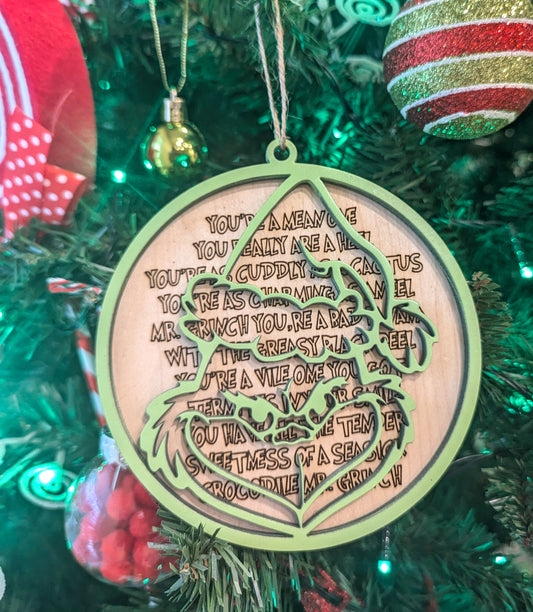 You're A Mean One Mr. Grinch Ornament