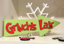 Load image into Gallery viewer, Grinch Arrow Signs For Shelves Or For A Direction Sign
