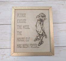 Load image into Gallery viewer, The House Elf Has Been Freed HP Sign Or Craft Kit 10x12 inches

