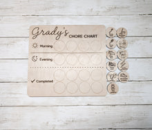 Load image into Gallery viewer, Laser Cut Kids Chore Chart! Perfect For Summer Or During The School Year!
