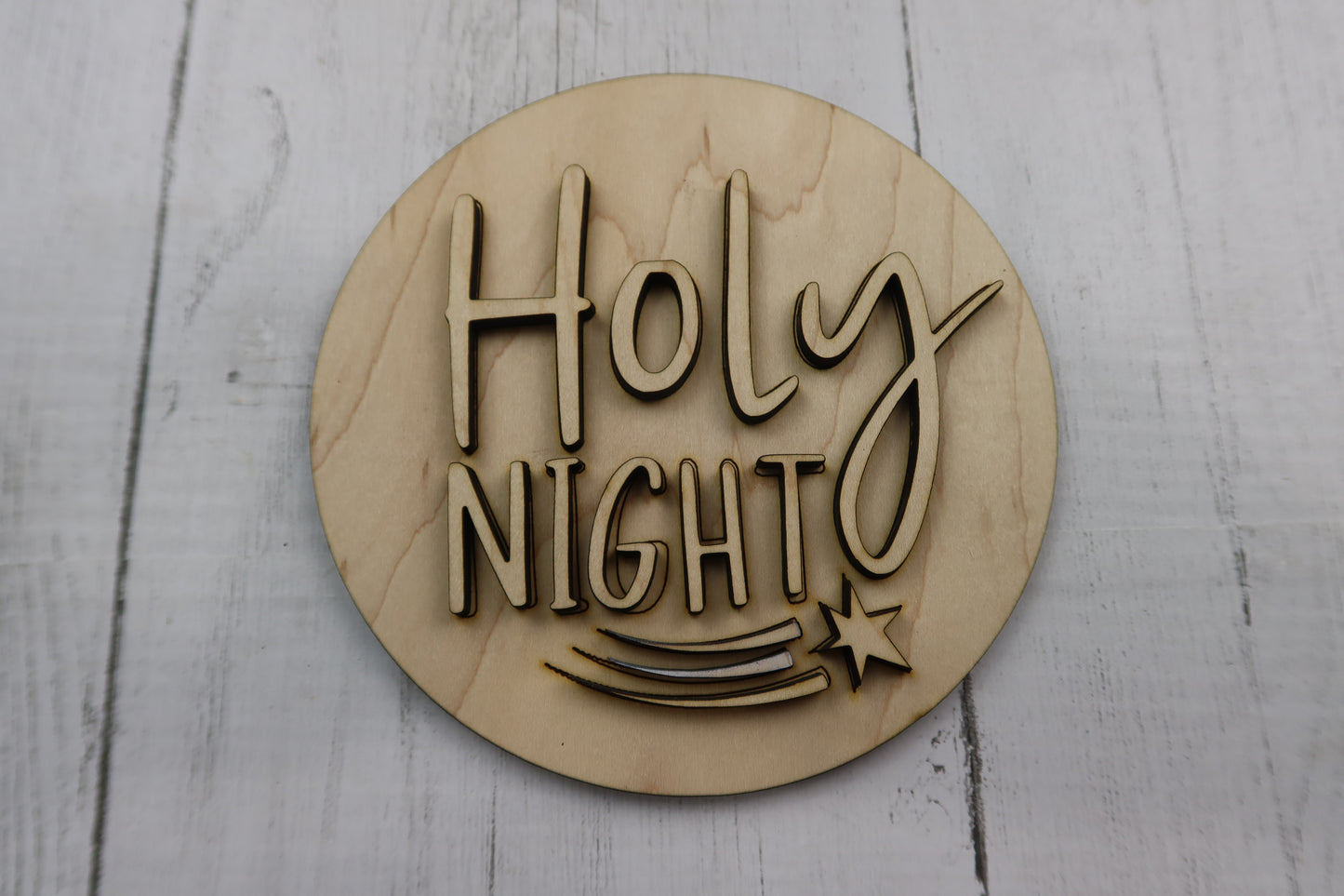 Holy Night Circle Sign or Craft Kit