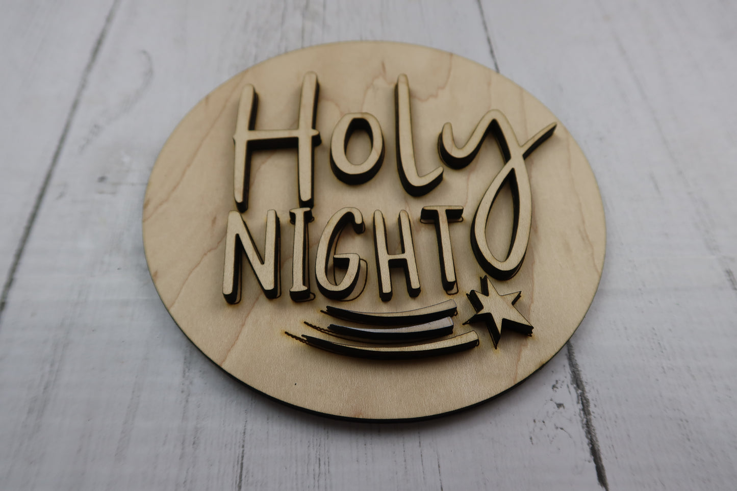 Holy Night Circle Sign or Craft Kit