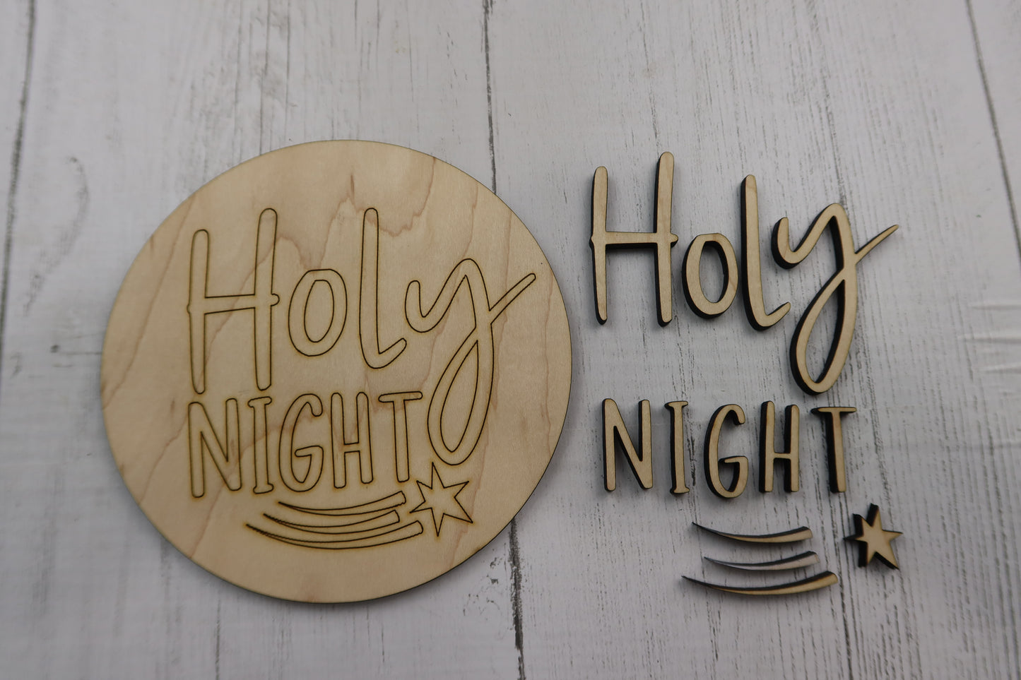 Holy Night Circle Sign or Craft Kit