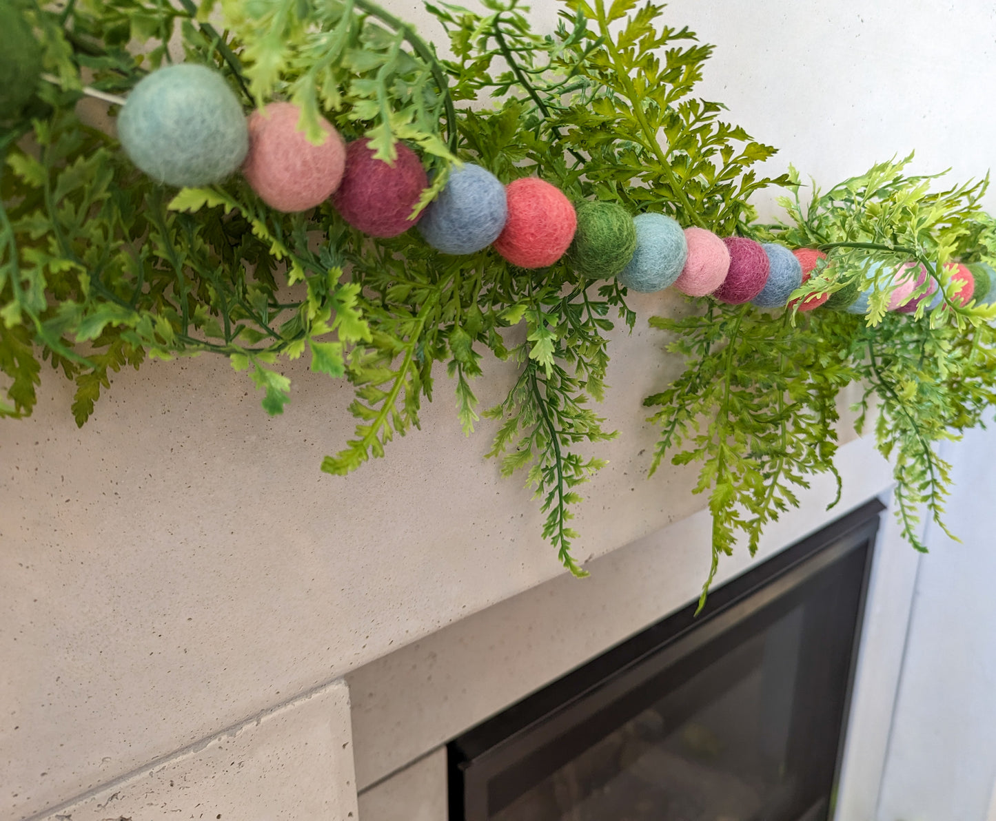 Pastel Felt Ball Garland