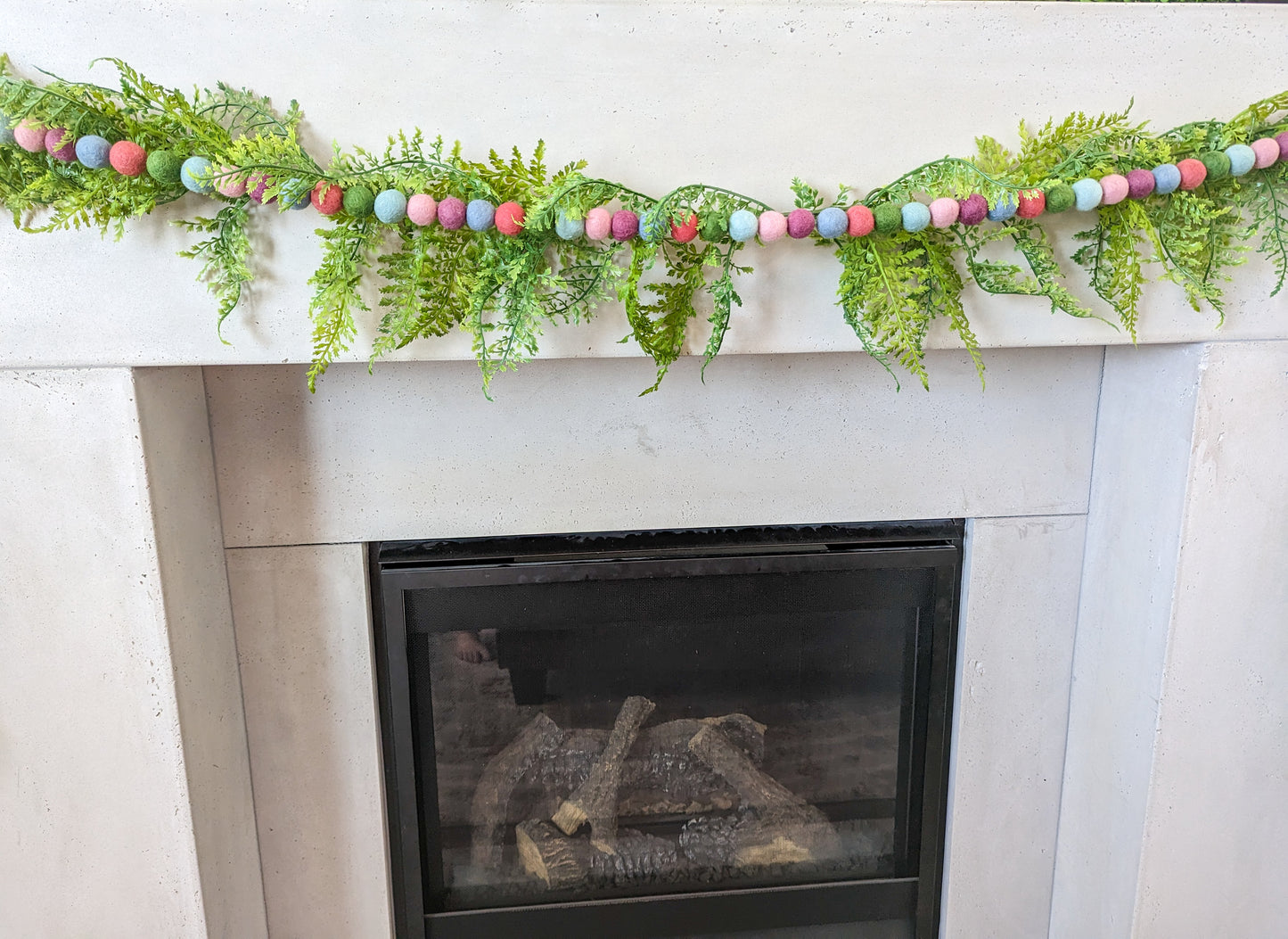 Pastel Felt Ball Garland