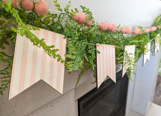 Blush Felt Ball Garland