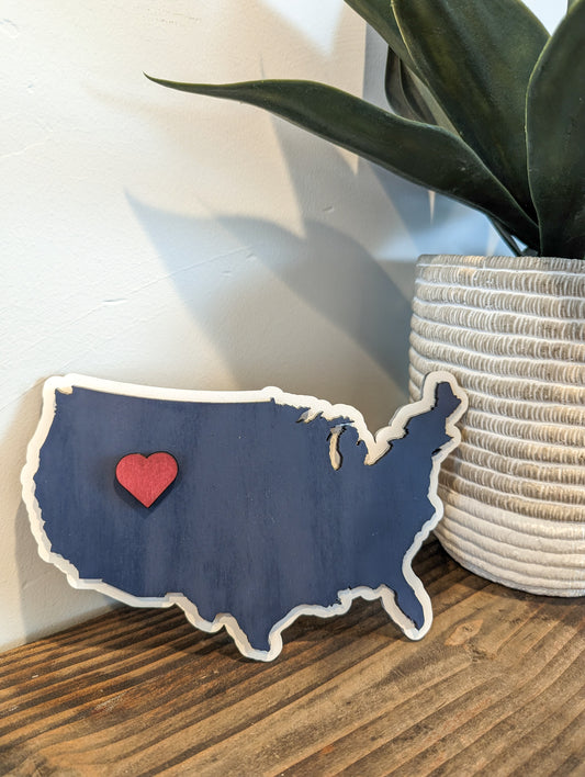 USA Heart Sign