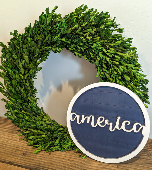 America Circle Sign