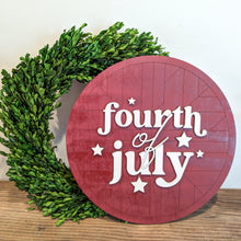 Load image into Gallery viewer, Fourth of July Stars Boho Circle Sign
