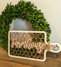 Load image into Gallery viewer, Farmhouse Barbed Wire Cutting Board Sign
