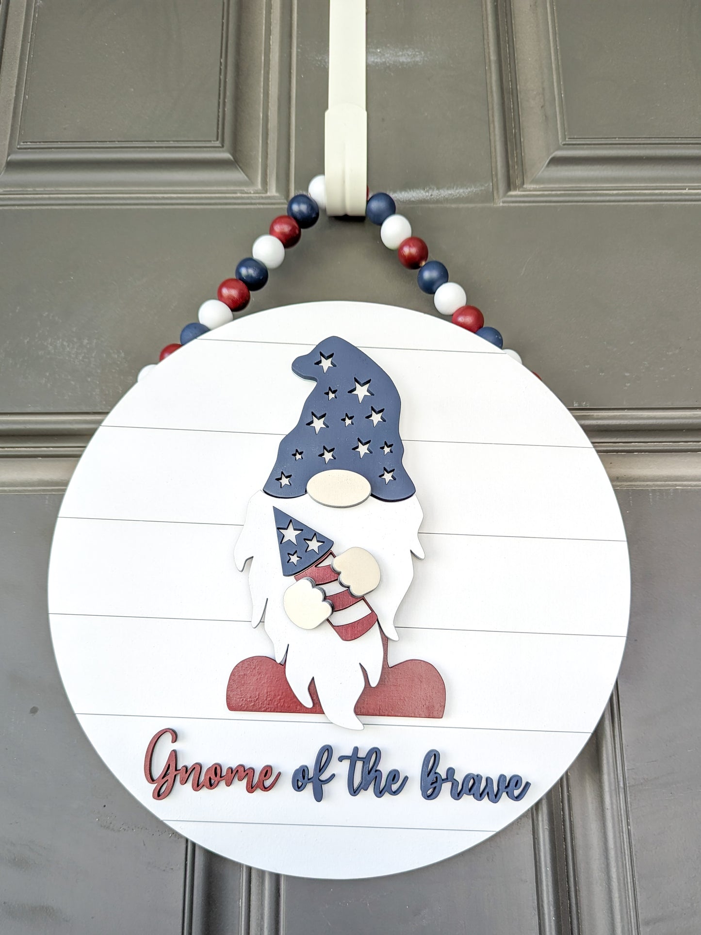 4th of July Firecracker Gnome Round Sign