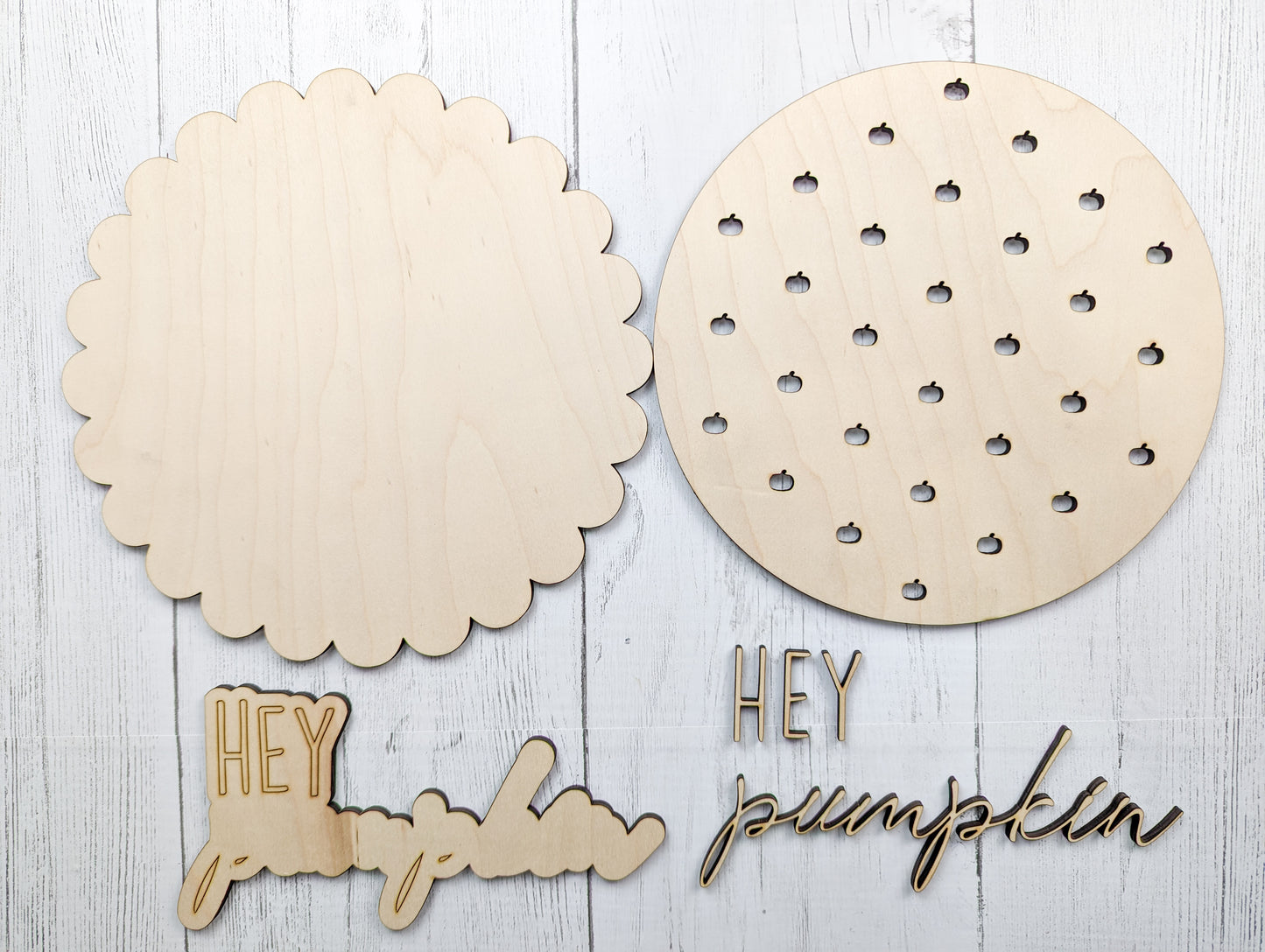 Hey Pumpkin Wooden Sign Or Unfinished Craft Kit