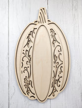 Load image into Gallery viewer, Lace Wooden Pumpkin Signs Or Unfinished Craft Kits
