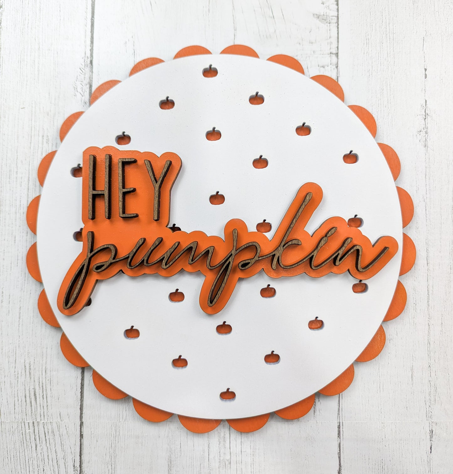 Hey Pumpkin Wooden Sign Or Unfinished Craft Kit