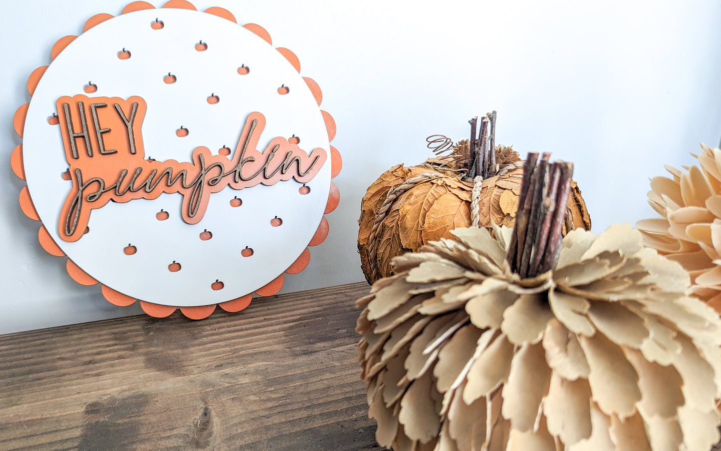 Hey Pumpkin Wooden Sign Or Unfinished Craft Kit