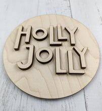 Load image into Gallery viewer, 6in Christmas Signs with Scrapbook Paper Or Craft Kit
