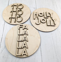 Load image into Gallery viewer, 6in Christmas Signs with Scrapbook Paper Or Craft Kit
