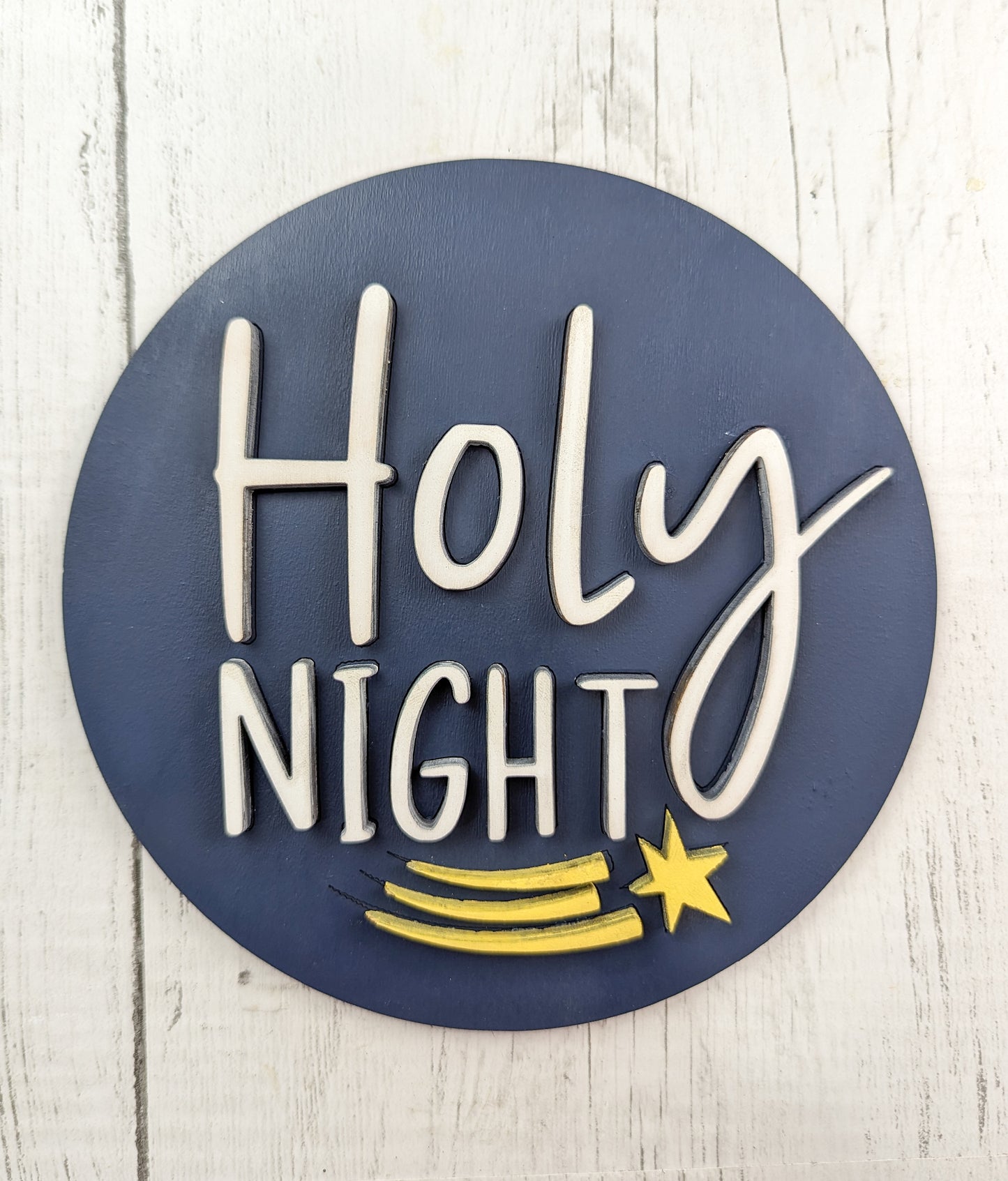 Holy Night Circle Sign or Craft Kit